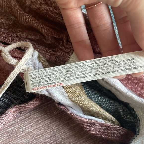 Free People Rustic Boho Linen Oberoi Wrap Crop Top - Picture 14 of 14